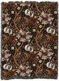 Pure Country Weavers William Morris Golden Lily Sienna Blanket XL - Arts & Crafts - Gift Tapestry Throw Woven from Cotton - Made in the USA (82x62) - color: Sienna, size: X-Large