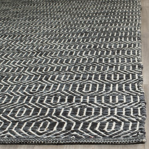 SAFAVIEH Montauk Collection Runner Rug - 2'3" x 7', Ivory & Dark Grey, Handmade Flat Weave Cotton, Ideal for High Traffic Areas in Living Room, Bedroom (MTK413A) - size: 2'3" x 7' (Runner)