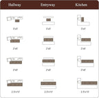 LIVEBOX Washable Easy Jute Rug Runners 2x6 for Entryway, Non Skid Kitchen Runner Rugs for Indoor Outdoor Entrance, Checkered Brown Hallway Rug Runner for Laundry Room Bedroom