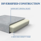 SINWEEK Tri-Folding Mattress with Storage Bag - 4" Foldable Foam Topper Cot Mattress, Guest Bed with Machine Washable Cover & Waterproof Lining, CertiPUR-US Certified (58 x 78 Inch)