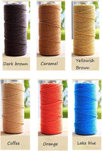 flipped 100% Natural Macrame Cotton Cord,3mm x109 Yard Twine String Cord Colored Cotton Rope Craft Cord for DIY Crafts Knitting Plant Hangers Christmas Wedding Décor (Golden Yellow, 3mm*109yards)