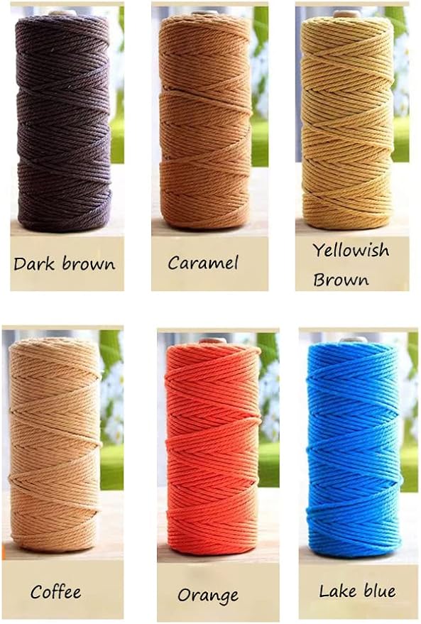 flipped 100% Natural Macrame Cotton Cord,3mm x109 Yard Twine String Cord Colored Cotton Rope Craft Cord for DIY Crafts Knitting Plant Hangers Christmas Wedding Décor (Meat Pink, 3mm*109yards)