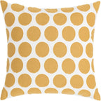 vctops Embroidery Cotton Decorative Throw Pillow Cover Boho Geometric Pattern Cushion Cover for Couch Sofa Bed (Yellow C,18"x18")