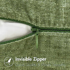 MIULEE Pack of 2 Couch Throw Pillow Covers 16x16 Inch Soft Sage Green Spring Chenille Pillow Covers for Sofa Living Room Solid Dyed Pillow Cases - color: Sage Green, size: 16" x 16" (Pack of 2)