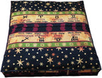 CRAFT KALA Mandala Floor Pillow Cushion Cover Seating Throw Cover Hippie Decorative Bohemian Ottoman Poufs Pom Pom Pillow Cases Boho Indian Cotton Living Room Yoga Home Décor 35" Square, Yellow Zodiac