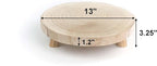 CYS EXCEL 2 Pcs Wooden Plant Stands Modern Raised Display Risers for Indoor Planters Round Natural Wood Slice Pedestals with Short Legs for Tabletop Decor Rustic Boho Home Accent, 13 Inch Diameter