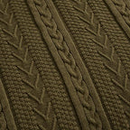 Longhui bedding Dark Brown Acrylic Cable Knit Sherpa Throw Blanket - Thick, Soft, Big, Cozy Dark Brown Knitted Fleece Blankets for Couch, Sofa, Bed - 50 x 63 Inches - color: Dark Brown, size: 50" x 63", Standard