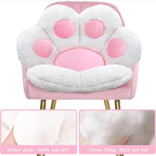 Cat Paw Cushion Cute Chair Cushion Kawaii Seat Cushion 28"x 24"Gaming Chair Cushion Kitty Plush Lazy Sofa Pillow for Girl Soft Chair Pillow, Kawaii Accessories Stuff Room Decor (White)