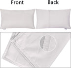 Thmyo 4-Pack 100% Cotton Lumbar Comfortable Solid Decorative Throw Pillow Case Rectangle Cushion Cover Sublimation Blank Pillow Covers DIY Throw Pillowcase(12x20inch/30x50cm,Light Silver Grey)