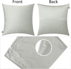 Thmyo 4-Pack 100% Cotton Comfortable Solid Decorative Throw Pillow Case Square Cushion Cover Pillowcase Sublimation Blank Pillow Covers DIY Throw Pillowcase for Sofa Bedroom(26x26 inch/ 66x66cm,Grey)