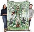 Pure Country Weavers Caretaker Fairy Blanket by Amy Brown - Fantasy Gift Tapestry Throw Woven from Cotton - Made in the USA (72x54)