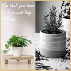 2 Pcs Wood Plant Stand Wooden Plant Stool Round Riser Display Stand Flower Pot Holder Low Plant Pot Flower Pedestal for Indoor Outdoor (Wood, 9.8 Inches)