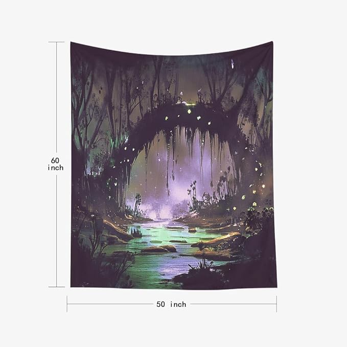 EMMTEEY Horror Tapestry Halloween Tree 50X60 Inch Vertical Tapestry Wall Art Hanging Tapetries for Bedroom Living Room Dorm Décor