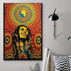 Rastogi Handicrafts Cotton Tapestry Indian Goddess Indian Deity 40" X 30" Poster Size Tapestry - color: Bobmarley-g