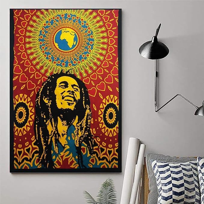 Rastogi Handicrafts Cotton Tapestry Indian Goddess Indian Deity 40" X 30" Poster Size Tapestry - color: Bobmarley-g