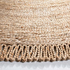 SAFAVIEH Natural Fiber Round Collection 6' Round Natural NF168A Handmade Boho Charm Farmhouse Jute Area Rug - size: 6' (Round)