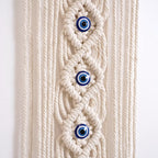 Macrame Wall Hanging Dreamcatcher with Evil Eye | Boho Wall Decor, Handwoven Tapestry, For Bedroom Home, Gift