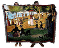 Pure Country Weavers A Sunday Afternoon on the Island of La Grande Jatte Blanket by Georges Seurat - Fine Art Gift Tapestry Throw Woven from Cotton - Made in the USA (72x54)