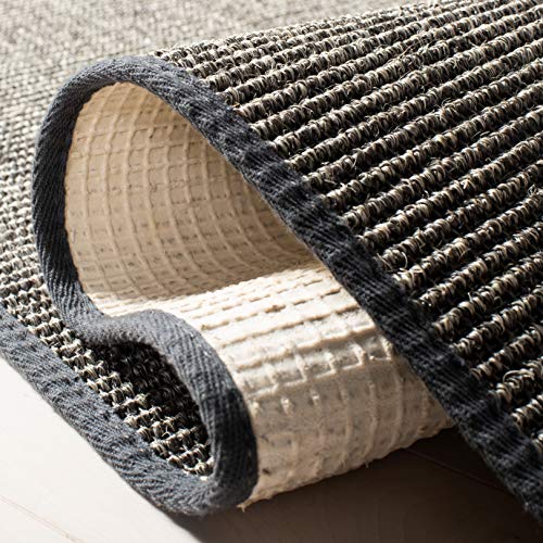 Martha Stewart x SAFAVIEH Area Rug Collection - 9' x 13', Charcoal, Sisal & Jute, Farmhouse Style, Ideal for Living Room, Bedroom, Office, Dining Space (MSR9501F) - color: Charcoal, size: 9' x 12' (Rectangular)