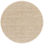 SAFAVIEH Area Rug 5' Round - Natural Fiber Collection - Natural & Beige, Seagrass, Basketweave Pattern with Border (NF114A) - color: Natural/Beige, size: 5' (Round)