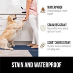 GORILLA GRIP 2 Pack Comfortable Cushioned Kitchen Mats for Floor, 17x24 + 17x48, Waterproof and Stain Resistant, 1/2 Inch Thick Soft Ergonomic Standing Desk Anti Fatigue Mat, Foam Supports Feet, Navy