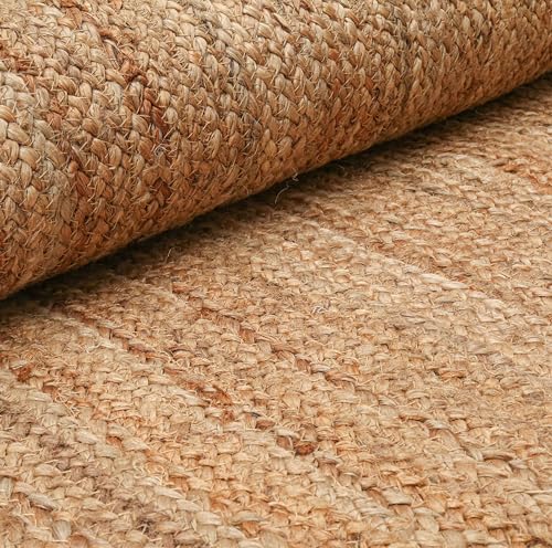 Savi Home Hand Braided Jute Runner Rug 24x72 Reversible Farmhouse Rugs for Hallway, Kitchen, Living Room, Bedroom - 2x6' - Natural - color: Natural, size: 2' x 6' (Runner)