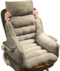 Cute Chair Cushion Plush Non-Slip Rocking Chair Pad Desk Seat Cushion Cartoon Back Waist Support for Dining Dorm Floor Car Office Patio(Grey Cat)