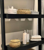 Set of 3 Seagrass Woven Round Wicker Basket Storage Bread Chip Snack Bowl - Braided Handwoven Natural Holder, weave seagrass container,Vintage Jar Bathroom Kitchen Storage