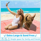 Oversized Turkish Beach Towel Blanket XXL Cotton Sandproof Towels Boho Woven Extra Large Big Sand Free Giant Throw Blankets Huge Quilt XL Picnic Camping Necessities Cloud For Adult Gifts Coral