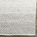 SAFAVIEH Montauk Collection Runner Rug - 2'3" x 7', Light Grey & Ivory, Handmade Cotton, Ideal for High Traffic Areas in Living Room, Bedroom (MTK601K)
