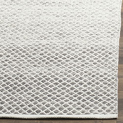 SAFAVIEH Montauk Collection Runner Rug - 2'3" x 7', Light Grey & Ivory, Handmade Cotton, Ideal for High Traffic Areas in Living Room, Bedroom (MTK601K)