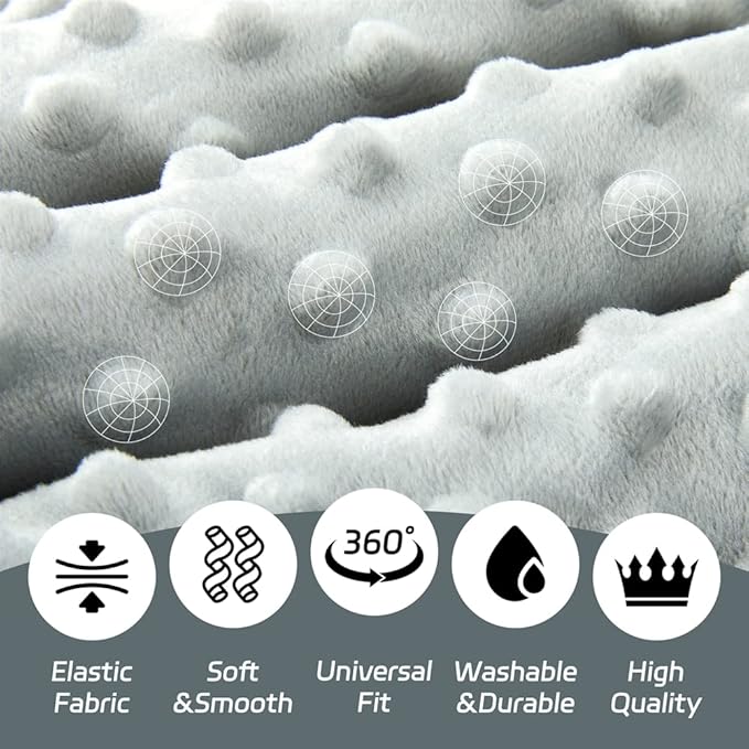 4 Pack Soft Boho Baby Blankets for Unisex Girls or Boys - Breathable Gender Neutral Nursery Double Layer Blankets with Dotted Backing and Boho Print for Newborn Toddlers
