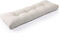 SUNROX LokGrip Non Slip Tufted Memory Foam Bench Cushion, FadeShield Water Resistant Durable Thicken Outdoor/Indoor Bench Seat Pads 51x16x4 inch, Cream