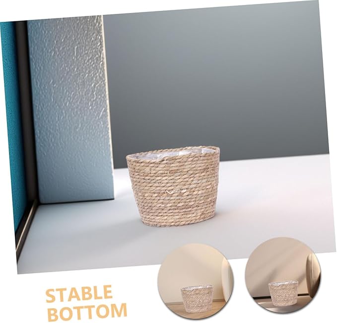 Woven Flower Basket for Indoor Plants Planter Unique Design Multipurpose Storage and Decorative Cover for Home Decor and Organizing Household Items