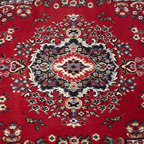 Home Dynamix Premium Sakarya Traditional Medallion Runner Area Rug, Red/Black, 1'9"x7'2" - color: Red / Black, size: 1'9" x 7'2" (Runner)