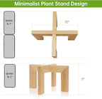 2 Pack Wood Plant Stand Indoor Holders for Plants, Sturdy Flower Pot Stands Plants Shelf, Wooden Stool for Patio Plant Stand, Fit 5-18 Inch Variety Flower Pots, Easily Assemble (2 Pack-White)