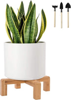 ARTORA Small Wood Plant Stand, Mid Century Modern Succulents Plant Pot Holder Decorative Planter Stand for Small Indoor Plants (Natural)