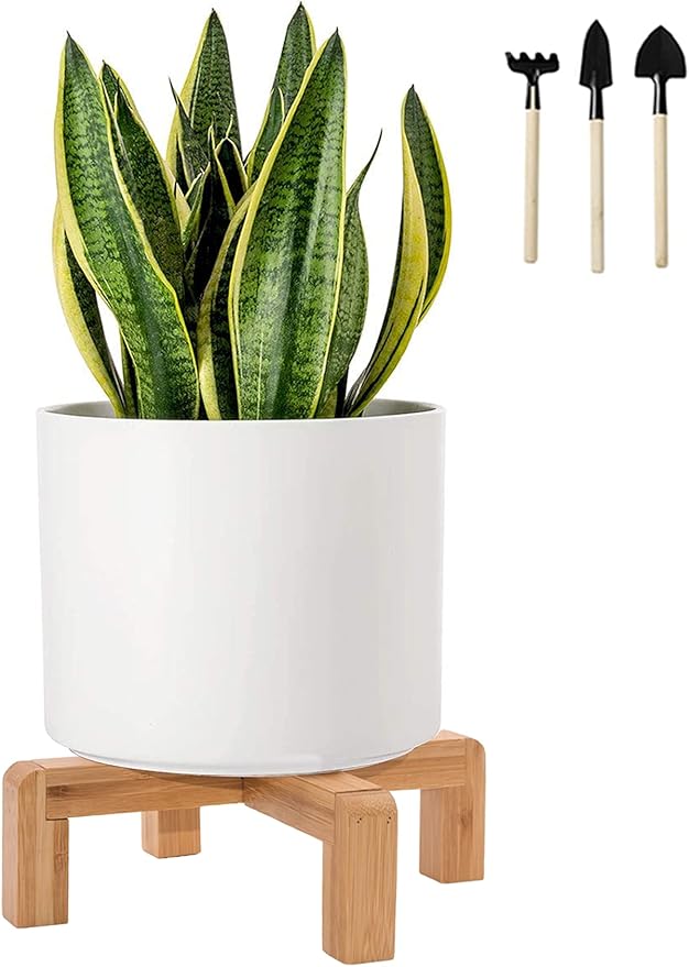 ARTORA Small Wood Plant Stand, Mid Century Modern Succulents Plant Pot Holder Decorative Planter Stand for Small Indoor Plants (Natural)