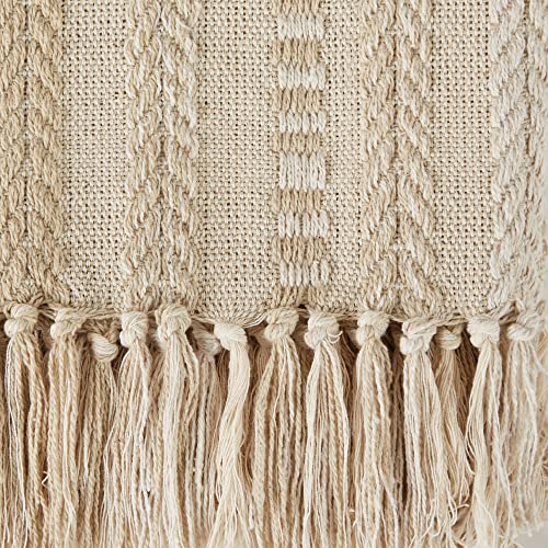 DII Braided Striped Decorative Throw Blanket, 50x60, Vintage Linen - color: Vintage Linen