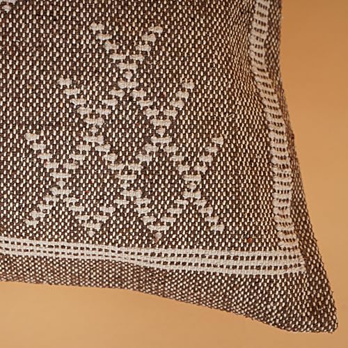 Indian Cotton Cushion Cover Sabra Kilim Pillow Cover Designer Decorative Sofa 18x18 Inche Handwoven Cushion Case for Farmhouse Home Decor Spring Decorative Pillow (Pattern 12) - color: Pattern 12
