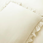 Lush Decor Ruffle Skirt Bedspread Set - 2-Piece Luxurious Farmhouse Bedding - Elegant Ruffle Detail - Timeless Style - Soft Lightweight Sheets - Twin, Ivory