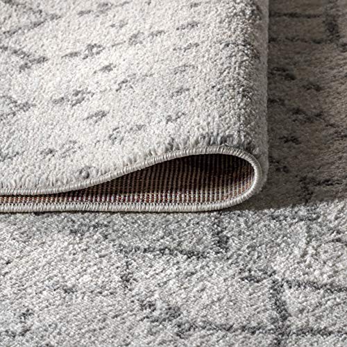JONATHAN Y Boho Vintage Diamond Cream/Gray Square Area Rug 3X3 ft, Moroccan Hype for Living Room, Bedroom, Kitchen, Office, Easy-Cleaning, High Traffic, Pet-Friendly, Non-Shedding (MOH101B-3SQ) - color: Cream/Gray, size: 3' x 3' (Square)