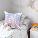 QIYUHOY Rainbow Classroom Throw Pillow Covers, Book Center Calming Corner Playroom Decor Pillow Case, Purple Pillow Cover, I Am Kind Smart Brave Confidence 18x18 Inch Pillowcase（Royal Purple）