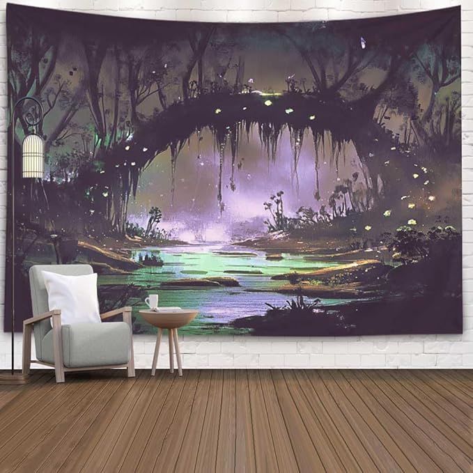 EMMTEEY Horror Tapestry Halloween Tree 92.5X70.9 Inch Extra Large Tapestry Wall Art Hanging Tapetries for Bedroom Living Room Dorm Décor
