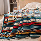COTTEBED Flannel Sherpa Boho Throw Blankets,All Seasons Lightweight Super Soft Cozy Comfy Fluffy Fuzzy,Fleece Bedding Blanket for Bed Sofa Couch Living Room Camping Travel(Bohemia,50x60) - color: Bohemia, size: Throw(50x60)Sherpa