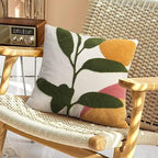 JASEN Abstract Boho Pillow Covers 20x20,Soft Mid Century Geometric Floral Decorative Throw Pillows for Couch Bed Sofa Bedroom（Only 1 Pillow Cover）