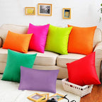 Thmyo 4-Pack 100% Cotton Lumbar Comfortable Solid Decorative Throw Pillow Case, Rectangle Cushion Cover Pillowcase Sublimation Blank Pillow Covers DIY Throw Pillowcase(12x20inch/30x50cm, Purple)