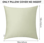 Thmyo 4-Pack 100% Cotton Comfortable Solid Decorative Throw Pillow Case Square Cushion Cover Pillowcase Sublimation Blank Pillow Covers DIY Throw Pillowcase for Sofa(18x18inch/45x45cm,Beige)