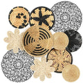 Tatuo 11 Pcs Boho Wall Basket Decor Bulrush Woven Wall Hanging Art Round Farmhouse Rustic Handmade Wicker for Summer Home, Bedroom, Living Room, Kitchen Decorations, Multi Sizes(Fresh) - style: Fresh