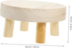 Boho Style Decor Plant Stand Outdoor Indoor Flowerpot Bracket Wooden Plant Riser Bonsai Shelf